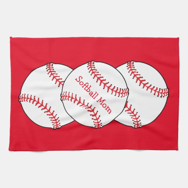 Softball Mamma Kitchen Towel Kökshandduk (Horisontell)
