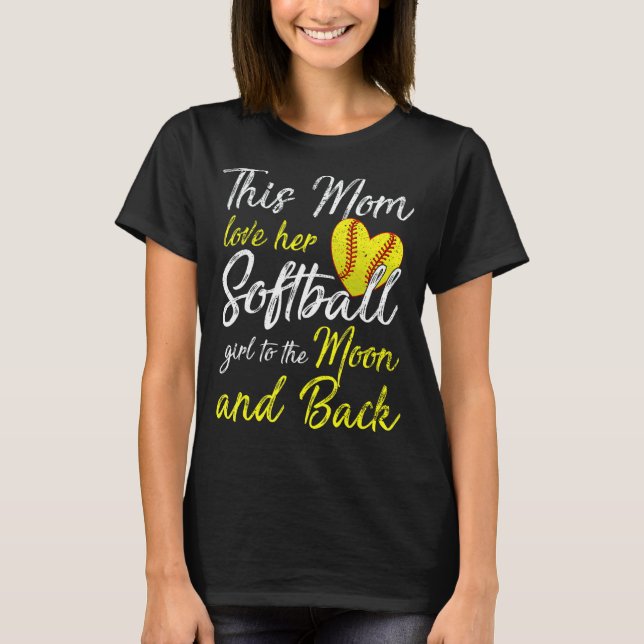 Softball-mamma Kvinnlig Pitcher Catcher Flickor  2 T Shirt (Framsida)