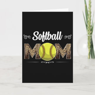 Softball-mamma leopard Rolig boll-mamma Mors dag M Kort