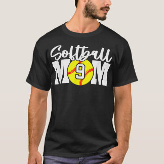 Softball Mamma nummer 9 T Shirt