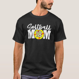 Softball Mamma nummer T Shirt