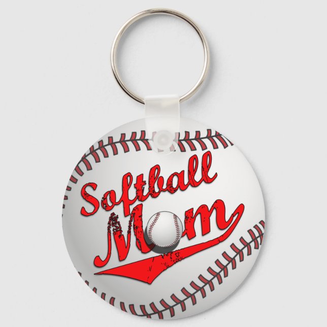 Softball Mamma Nyckelring (Framsida)