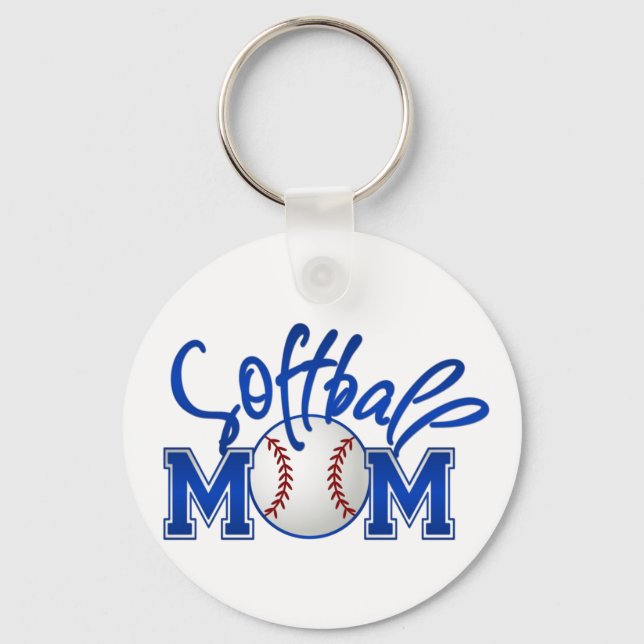 Softball Mamma Nyckelring (Framsida)