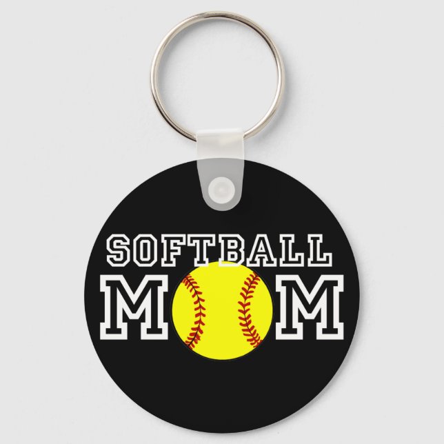 Softball Mamma Nyckelring (Framsida)