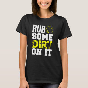 Softball Mamma Pappa förstör lite smuts på den T Shirt