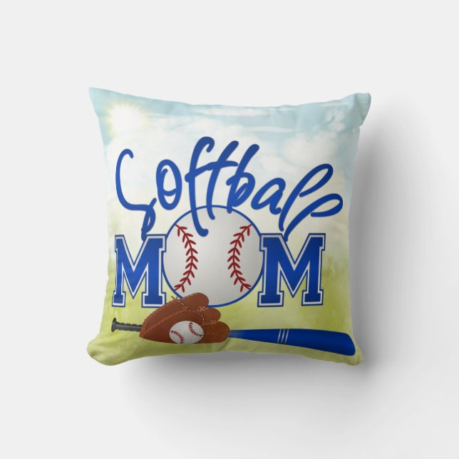 Softball Mamma Pillow Kudde (Framsida)
