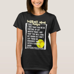 Softball Mamma Prayer Game Day Baseball Christian T Shirt