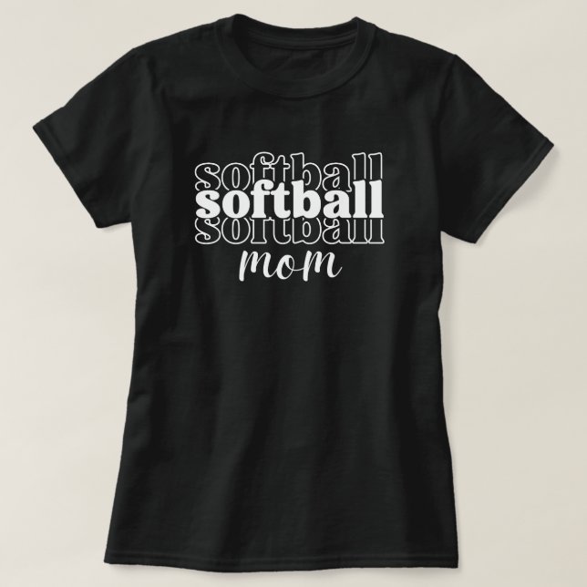 Softball Mamma | Speldag | Softball Mamma Black T Shirt (Design framsida)