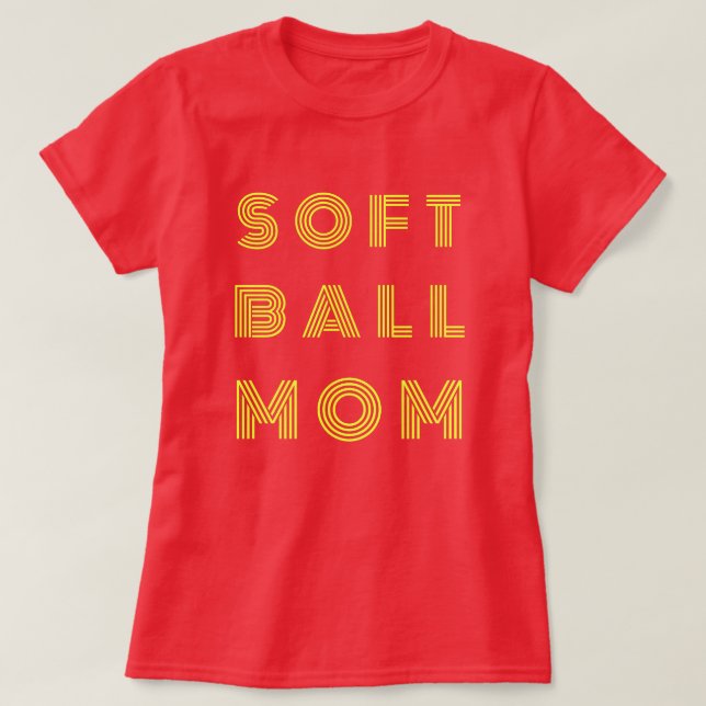 Softball Mamma | Speldag | Softball Mamma Black T Shirt (Design framsida)