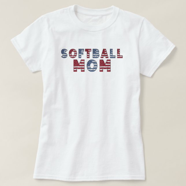 Softball Mamma | Speldag | Softball Mamma T Shirt (Design framsida)