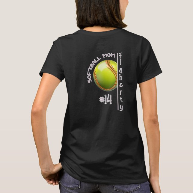 Softball Mamma T Shirt (Baksida)