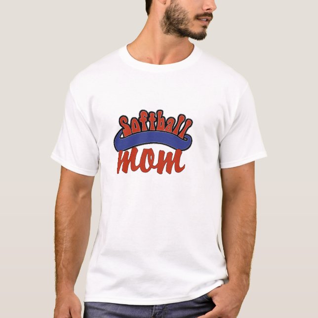 Softball Mamma T-Shirt (Framsida)