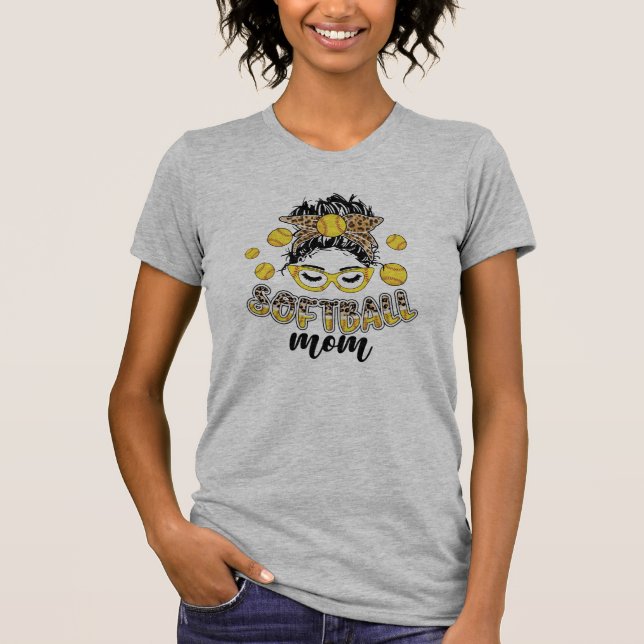 Softball Mamma T Shirt (Framsida)