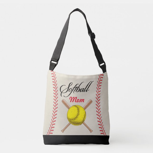 Softball Mamma Tote Bag Axelväska (Framsida)