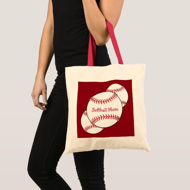Softball Mamma Tote Bag Tygkasse (Framsida (produkt))
