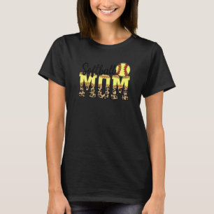Softball Mamma Woman Boll Mamma Cute Brev T Shirt