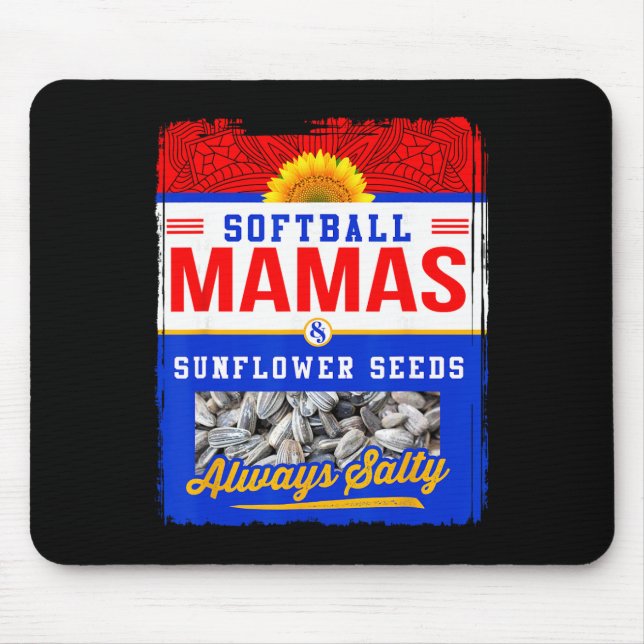 Softball Mammar Och Solrosfrön Alltid Salta Sh Musmatta (Framsidan)