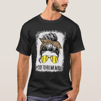 Softball Memaw Life Leopard T Shirt