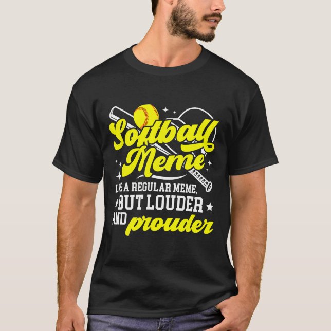 Softball Meme Definition Meme Of A Softball Player T Shirt (Framsida)