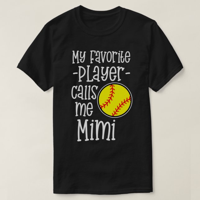 Softball Mimi Womens Grandma Granddotter-spel 1 T Shirt (Design framsida)