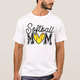 Softball Mom Distressed T Shirt