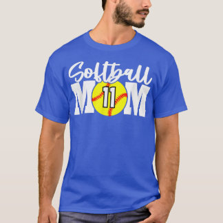 Softball Mom Number 11 T Shirt