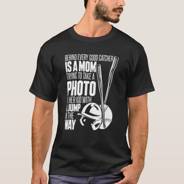 Softball Mom Pitcher Catcher Batter Softball T Shirt (Framsida)