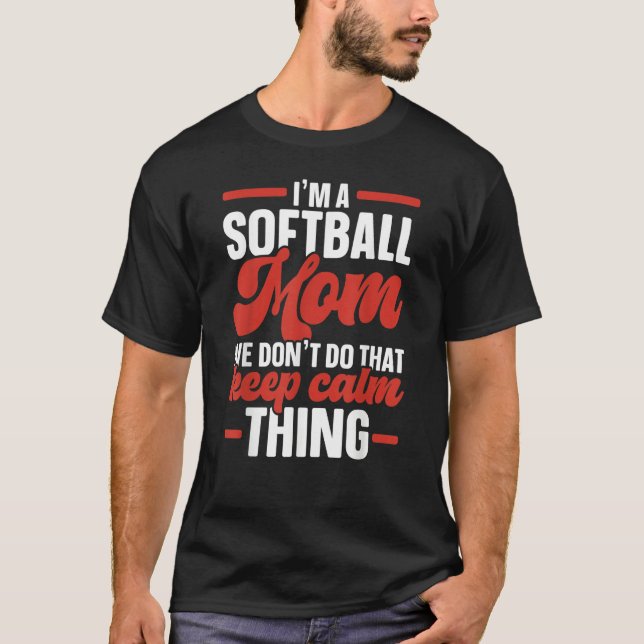 Softball Mom Softball Player Pitcher Catcher Sport T Shirt (Framsida)