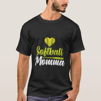 Softball Momma Mors dag för stödjande Mammor T Shirt