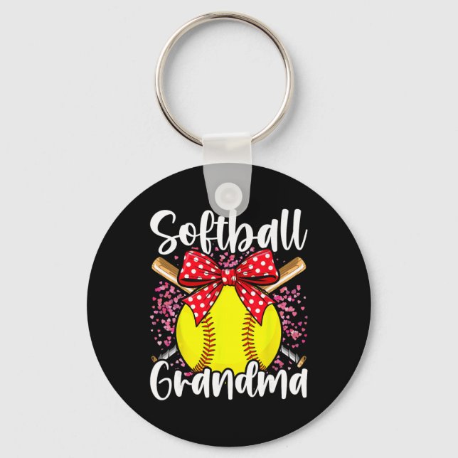 Softball Mormor _2  Nyckelring (Framsida)