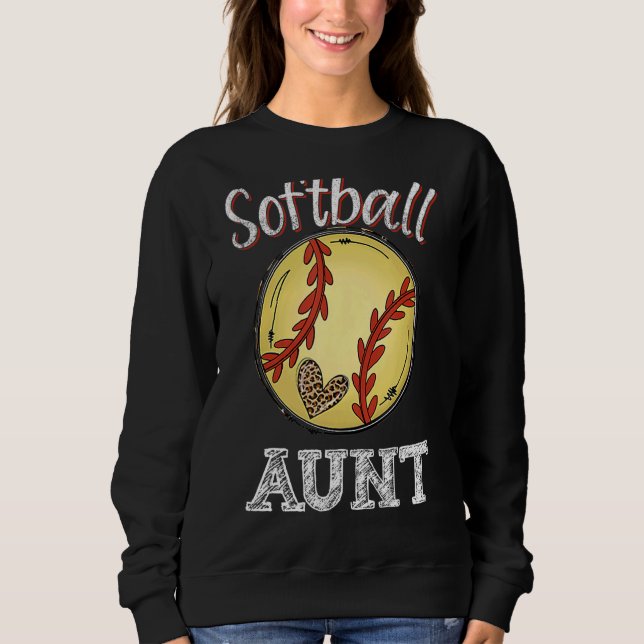 Softball Moster Leopard Boll Mors dag T Shirt (Framsida)