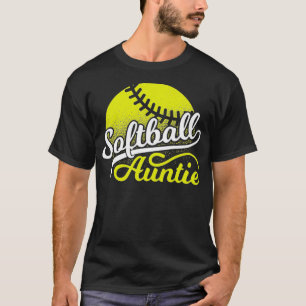 Softball Moster Women Coach Softball Auntie Premiu T Shirt