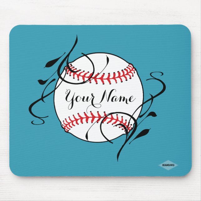 Softball Mousepad - HAMbyWG - Aqua Musmatta (Framsidan)