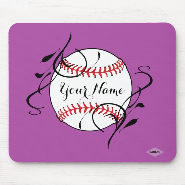 Softball Mousepad - HAMbyWG - Lavender Musmatta (Framsidan)