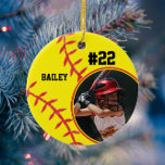 Softball Namn Jersey Number Photo Keepsaké Julgransprydnad Keramik<br><div class="desc">Den här designen har en programbakgrund med utrymme för namn, nummer och foto. Klicka på anpassningsknappen om du vill ha mer flexibilitet när du justerar texten! Det finns både variationer i denna design och samordnade produkter i vår butik, zazzle.com/store/doodlelulu. Kontakta oss om du behöver den här designen för en specifik...</div>