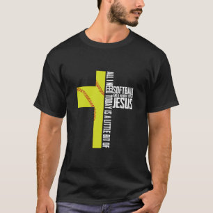 Softball och Jesus Sport Religiösa T Shirt
