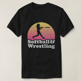 Softball och Wrestling Women eller Girls Wrestler T Shirt