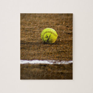 Softball på slipat pussel