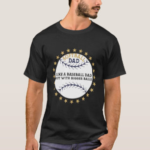 Softball Pappa Bigger Bollar Fars dag Apparel T Shirt