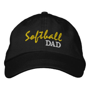 Softball Pappa Cap, Sports Parent, Gift för Far Broderad Keps