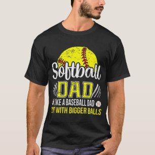 Softball Pappa Definition Funny Fars dag T Shirt
