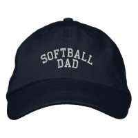 Softball Pappa Embroized Hat