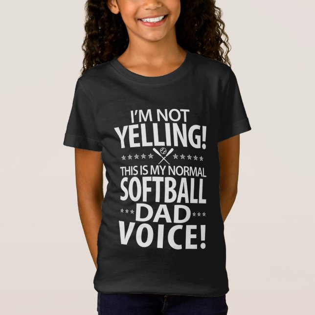 Softball Pappa - Funny pappa Birthday eller Pappor T Shirt (Framsida)