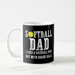 Softball Pappa liknar en baskeboll men med Bollar Kaffemugg