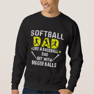 Softball Pappa liknar en baskeboll Pappa men med B Lång Ärmad Tröja