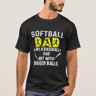 Softball Pappa liknar en baskeboll Pappa men med B T Shirt