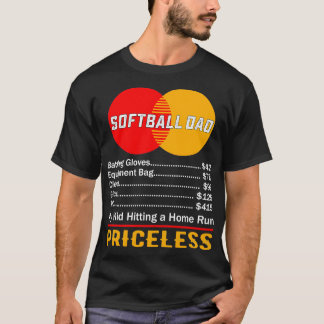 Softball Pappa Min Kid Hissar en Springa i hemmet. T Shirt
