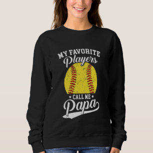 Softball Pappa Mina favoritspelare i softball ring T Shirt