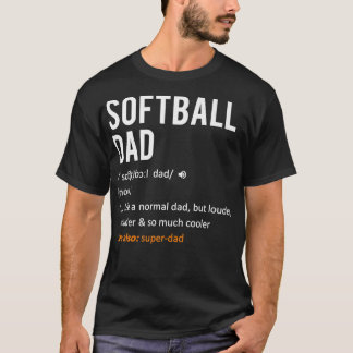 Softball Pappa Shirt Fars dag Gift Son T Shirt