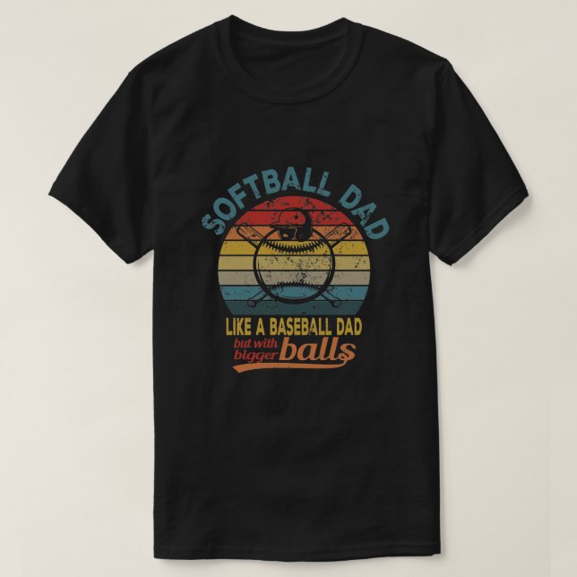 Softball Pappa som en definition av Baseball Pappa T Shirt (Design framsida)